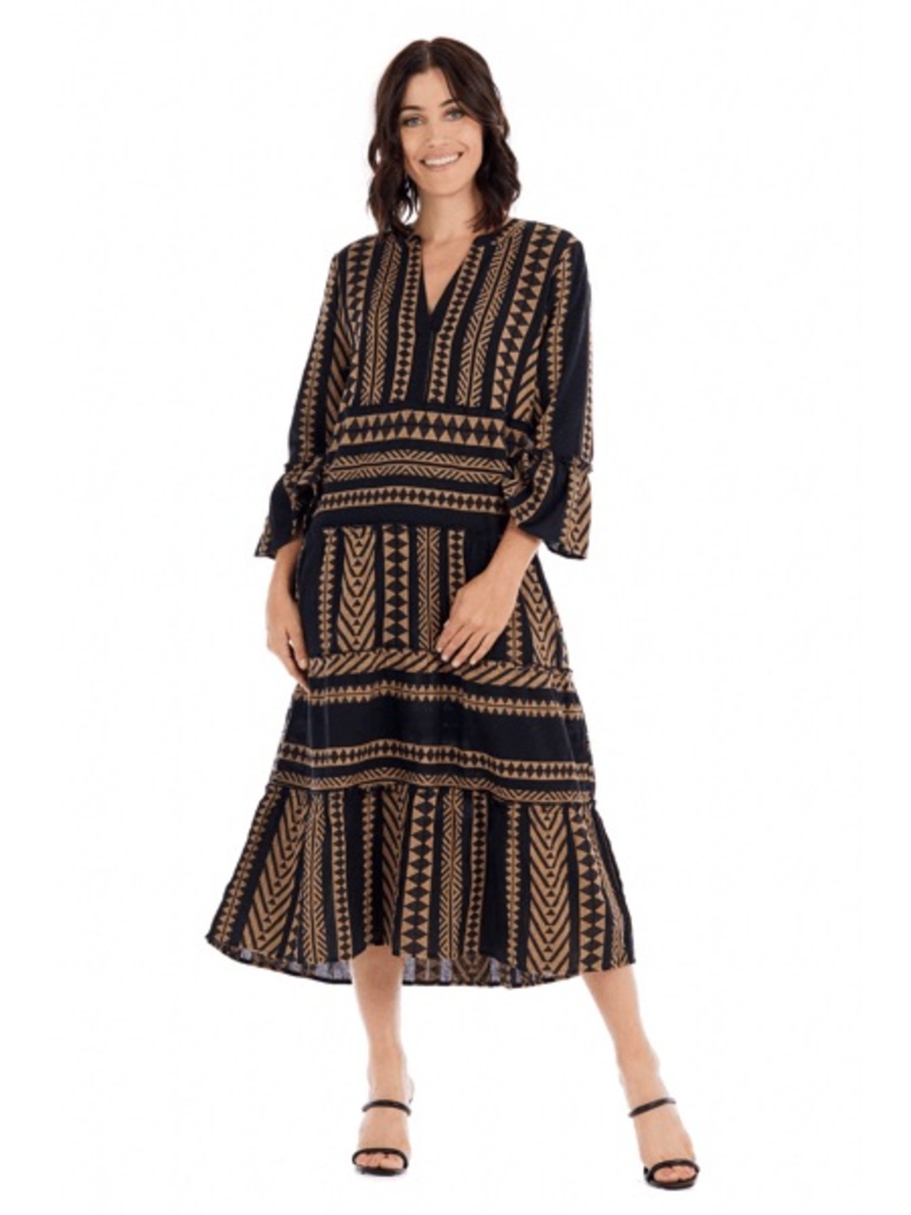 NWOT- Mud Pie MARI YARN-DYE MIDI DRESS Size L